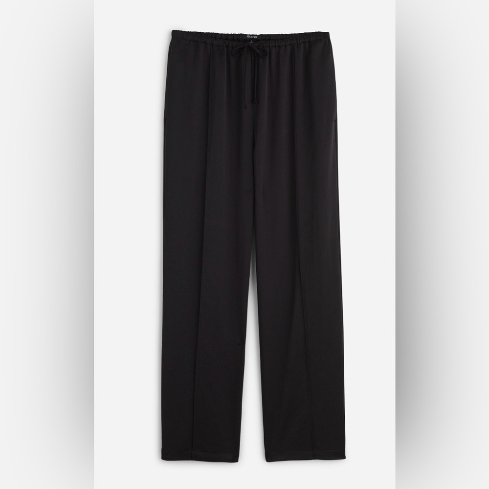 Madewell Pintuck Slim Satin Pants - Picture 3 of 8